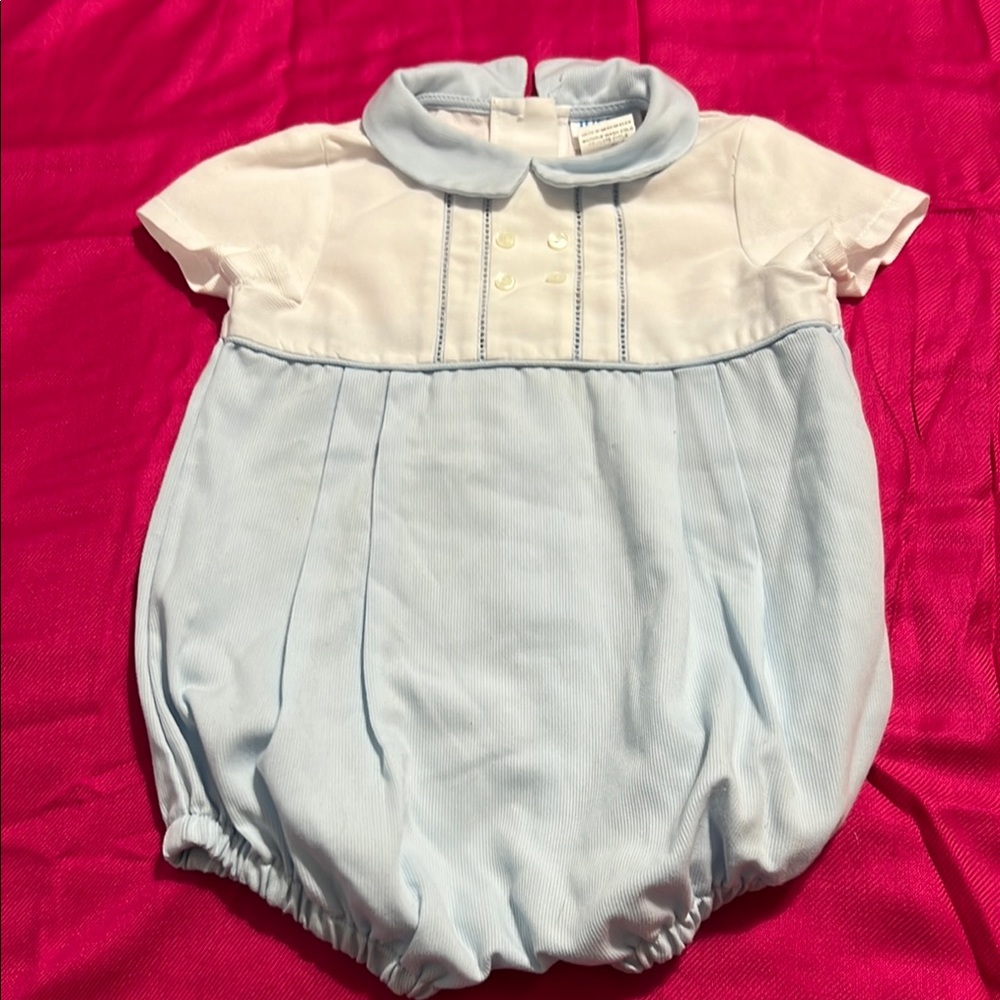 Luli & Me Blue and White Kids One Piece